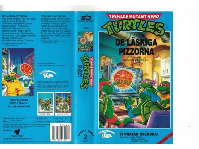 Teenage Mutant Hero  Turtles  2  De Läskiga Pizzorna  VHS